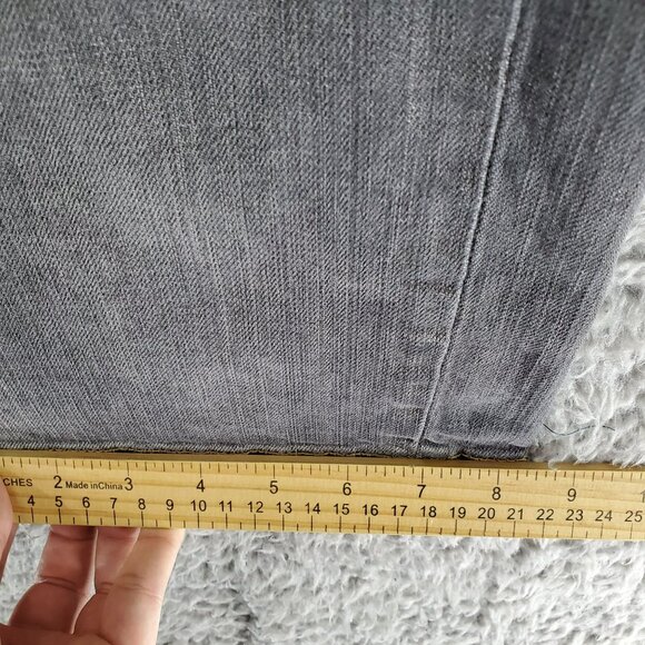 New York & Company Jeans Womens 16 Gray Mid-Rise Straight Leg Stretch Denim - Picture 7 of 9